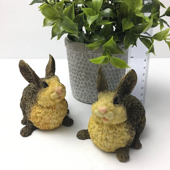 80s Cottagecore Rabbit Figurine Set - Picture 1 of 9
